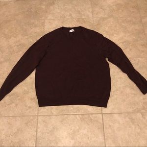 Sonoma | Men’s Maroon Cotton V Neck Sweater